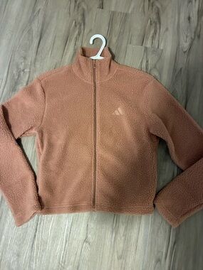 adidas Women's Teddy Full-Zip Jacket in Rust